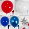148PCS Red Blue White Balloon Arch Garland Kit with Silver Star Foil Balloons for Patriotic Party
